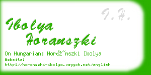 ibolya horanszki business card